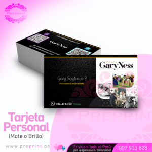 Tarjetas de Presentación Preprint Personales/Business