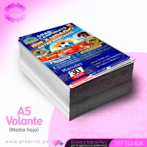  Volante A5 - Flyer publicitario